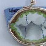 Linen Cotton Blue Bird Coin..