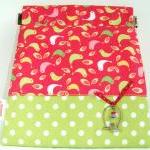 Pink and green birds purse ..