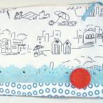Beach Pouch - White And Bl..