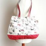 Tote Shopper Cute Red Dogs..